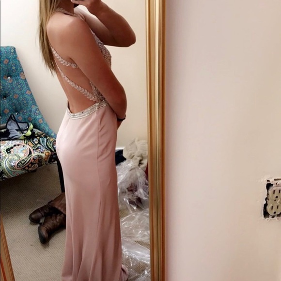 Blush Pink Prom Dress w/ Sequins !! - Picture 3 of 4